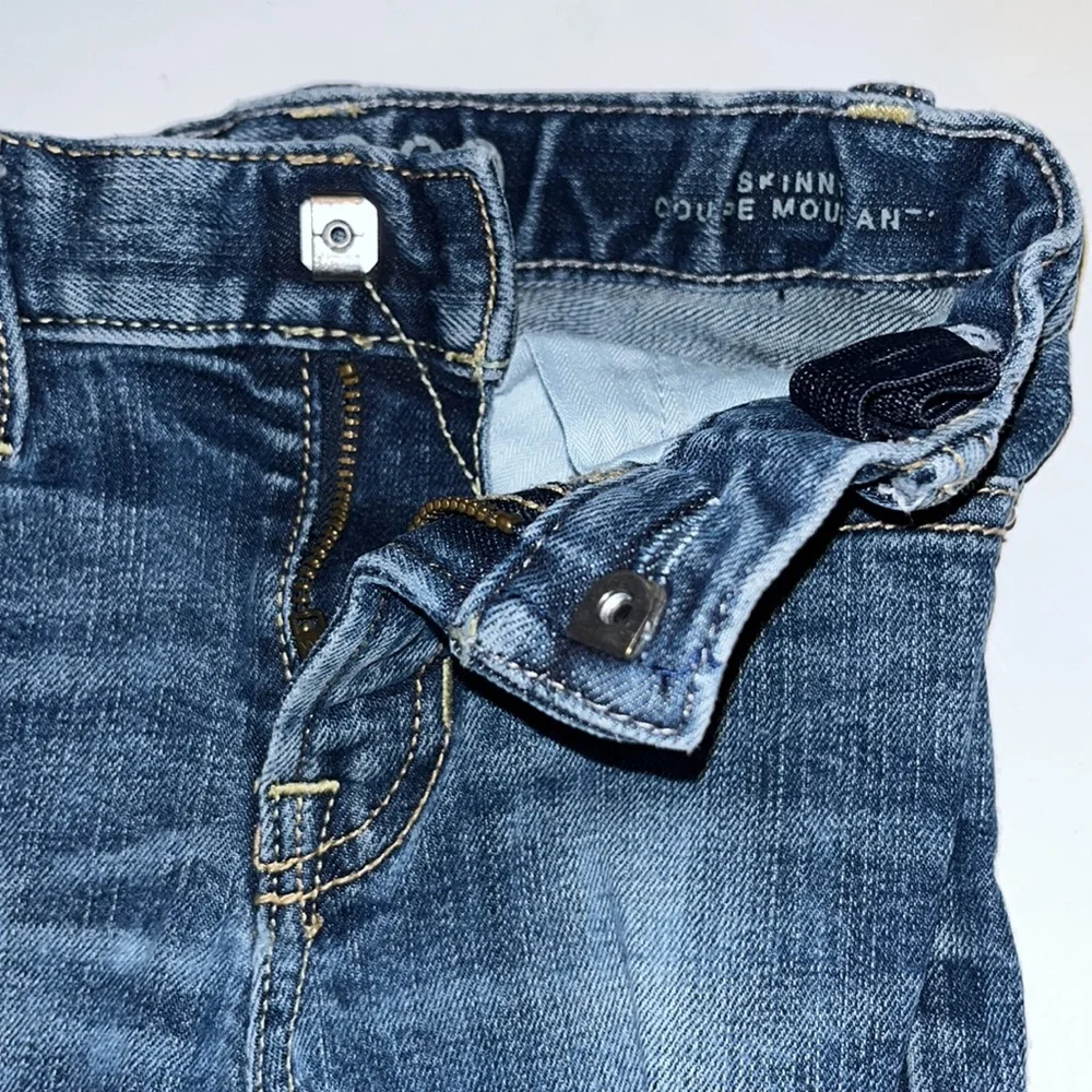 Gap 1969 Baby Skinny Jeans Sz 18-24 Months Medium Wash‎ Stretch Adjustable Waist